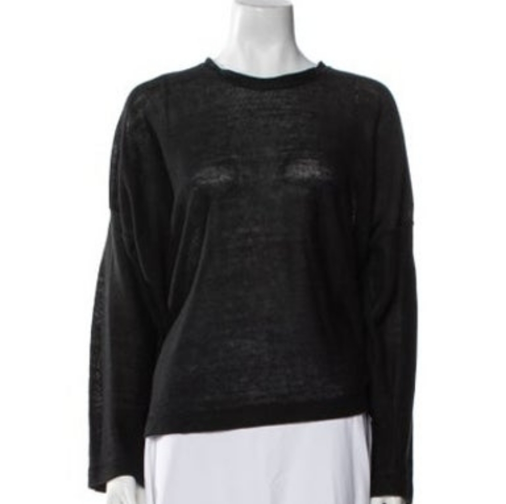 Shirin Guild Black Linen OSFA Top